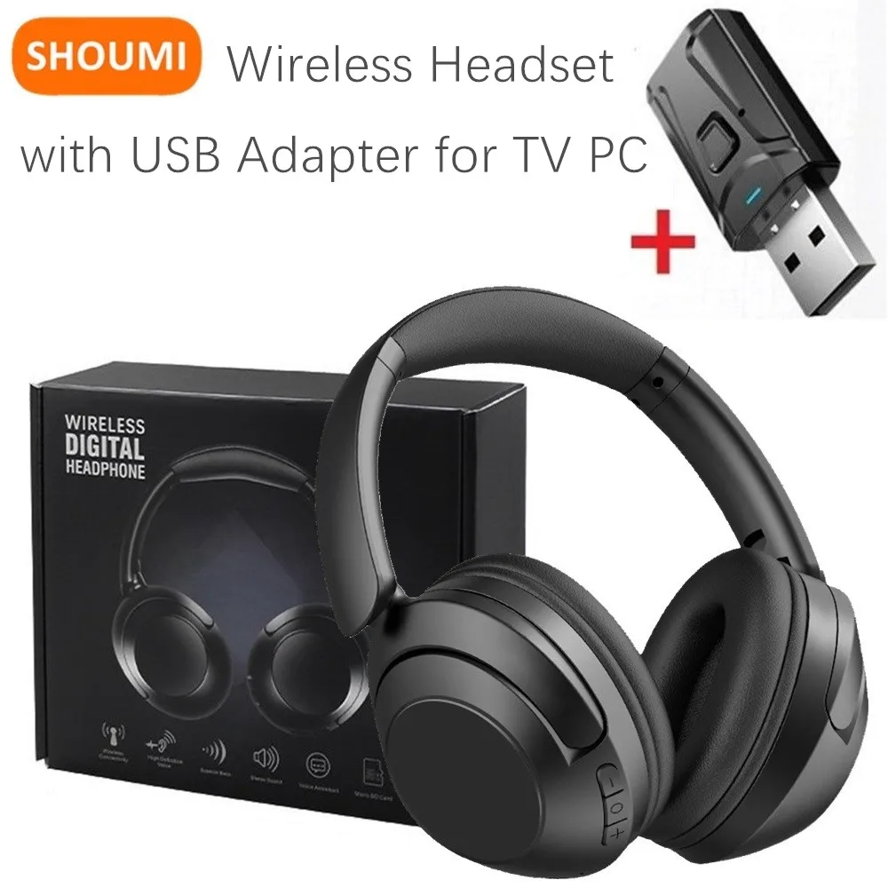Desk Hifi Setup - Shoumi 15-часовая беспроводная гарнитура Bluetooth-наушники 5,3