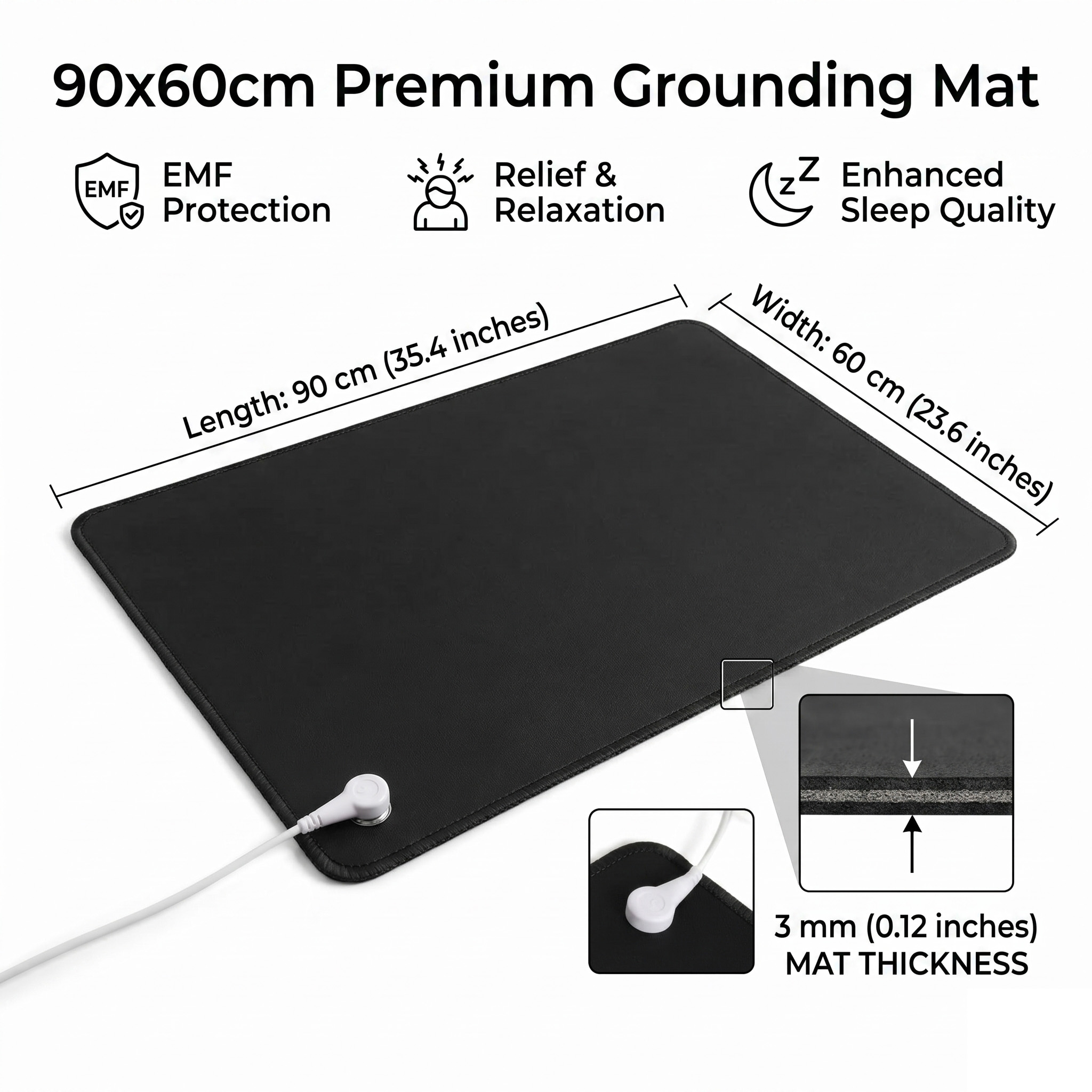 Desk Pad Leather Large - Антистатический заземляющий коврик из ПУ кожи