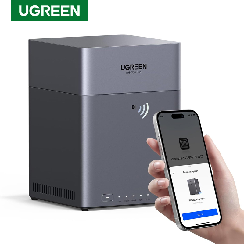 Desk Setup Organization - UGREEN NAS DH4300 Plus 4-х отсеков