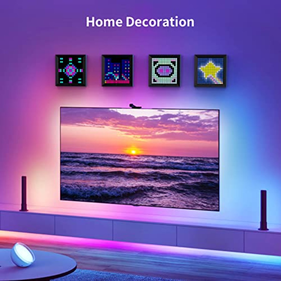 Светодиодная панель для пиксел – обзор и цена Desk Setup With Tv