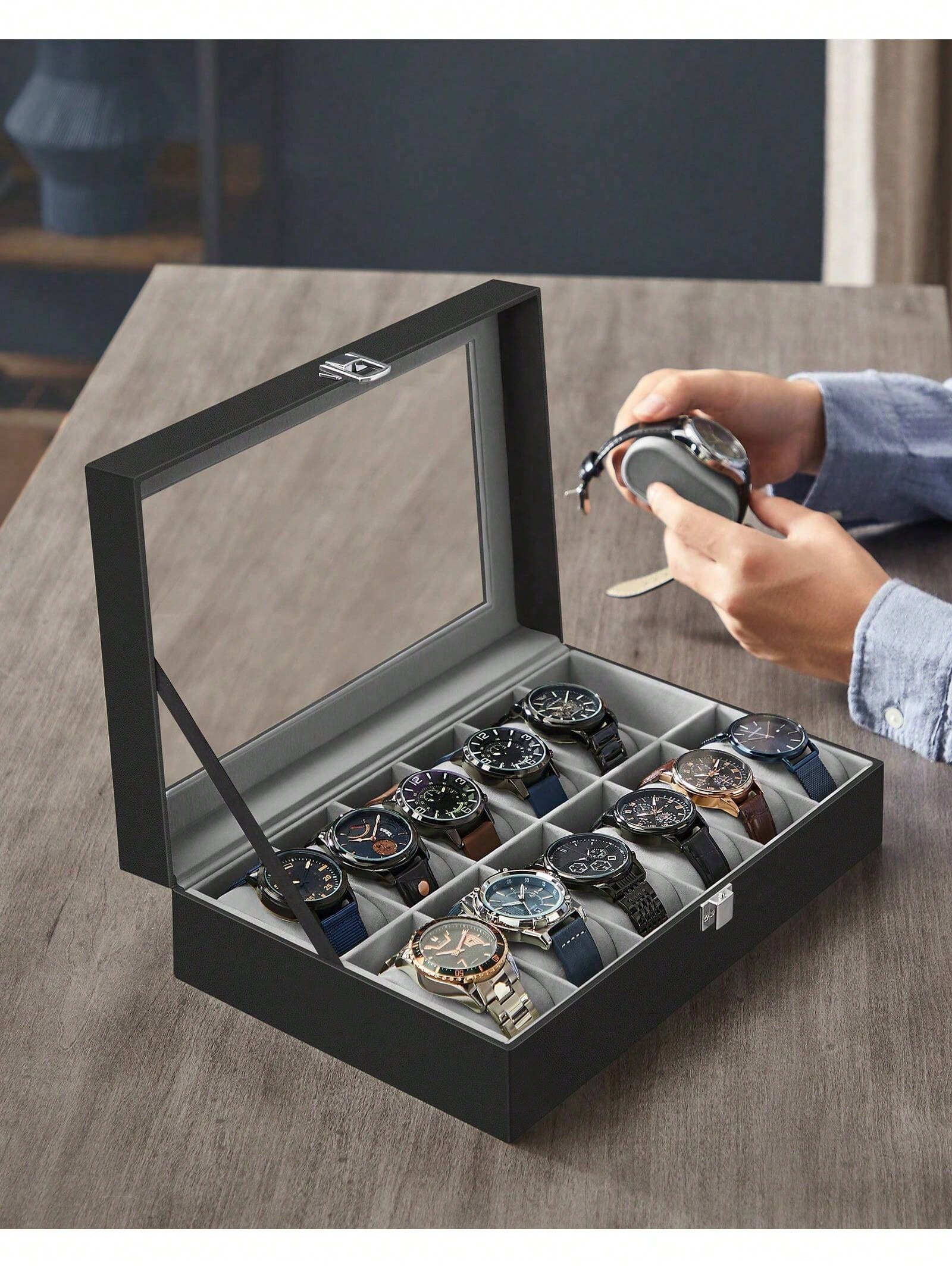 Шкатулка для часов на 12 отдел – обзор и цена Cable Box Organizer