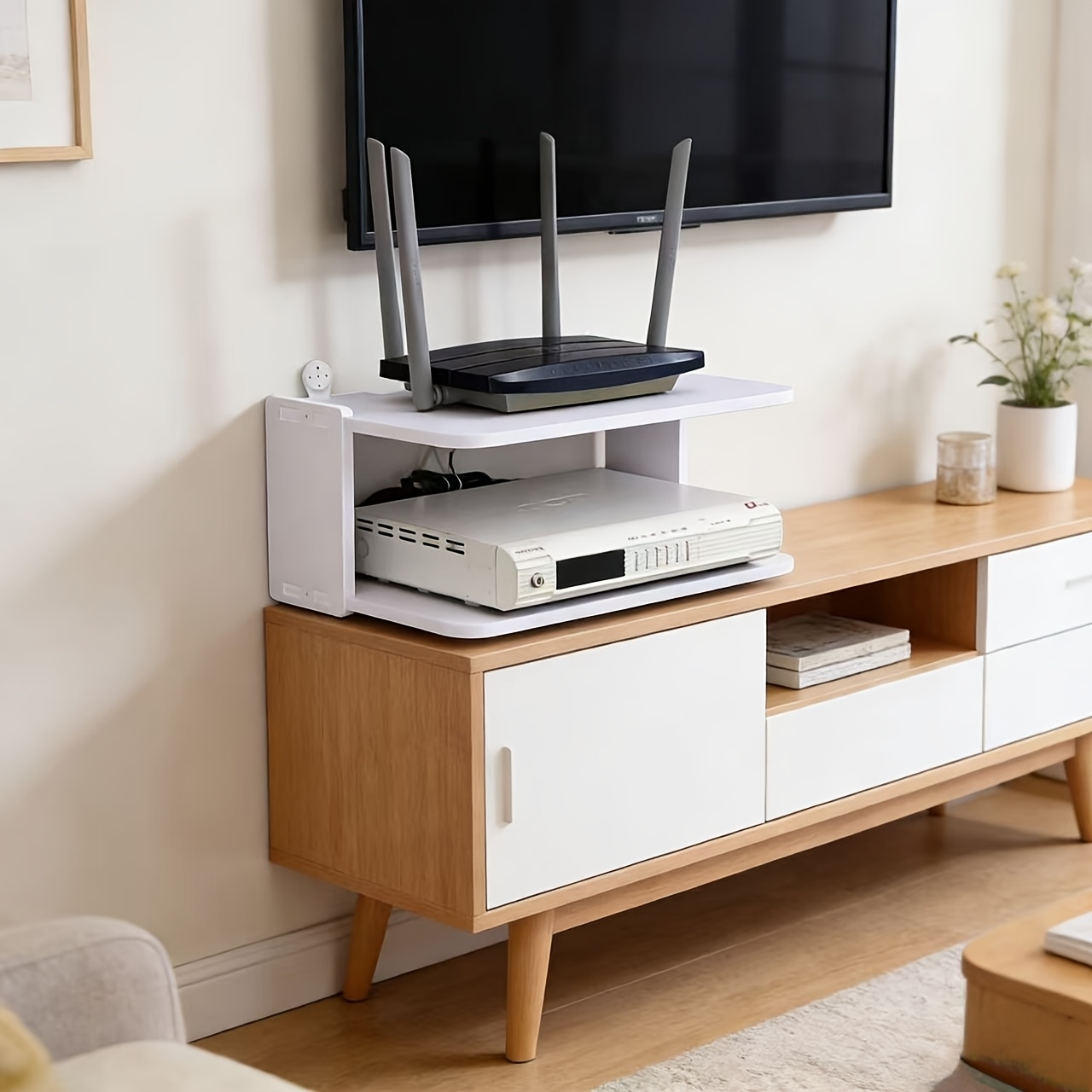 Настенная полка-органайзер для – обзор и цена Desk Setup With Tv